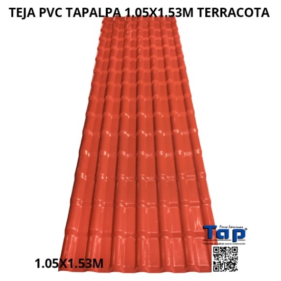 Imagen de TEJA PVC TAPALPA 1.05x1.53m TERRACOTA