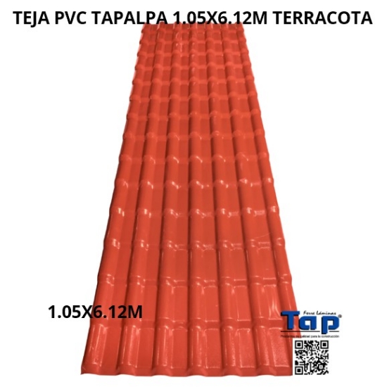 Imagen de TEJA PVC TAPALPA 1.05x6.12m TERRACOTA
