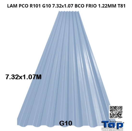 Imagen de LAM PCO R101 G10 7.32x1.07  BCO FRIO 1.2MM T81