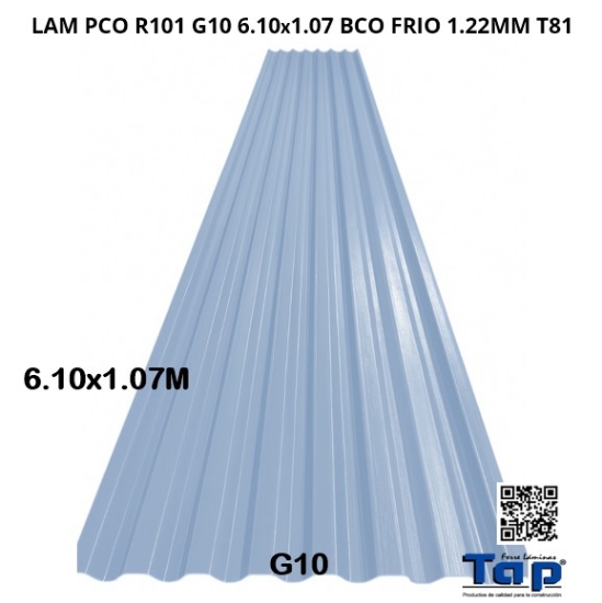 Imagen de LAM PCO R101 G10 6.10x1.07  BCO FRIO 1.2MM T81