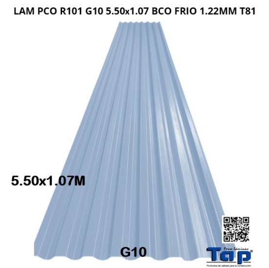 Imagen de LAM PCO R101 G10 5.50x1.07  BCO FRIO 1.2MM T81