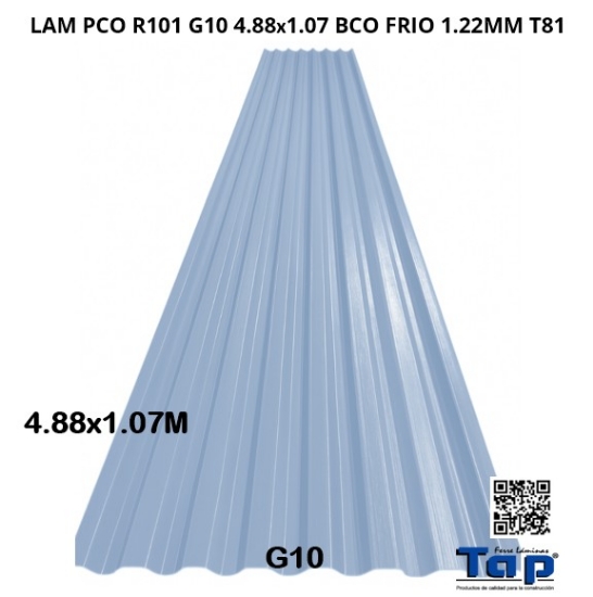 Imagen de LAM PCO R101 G10 4.88x1.07  BCO FRIO 1.2MM T81