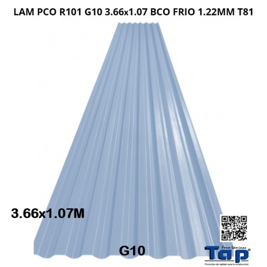 Imagen de LAM PCO R101 G10 3.66x1.07  BCO FRIO 1.2MM T81