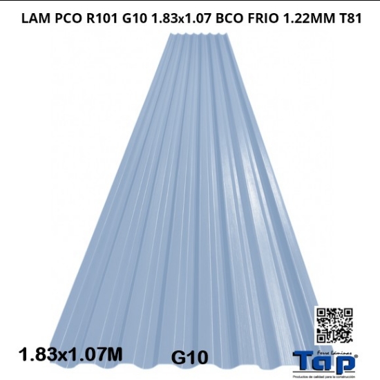 Imagen de LAM PCO R101 G10 1.83X1.07  BCO FRIO 1.2MM T81
