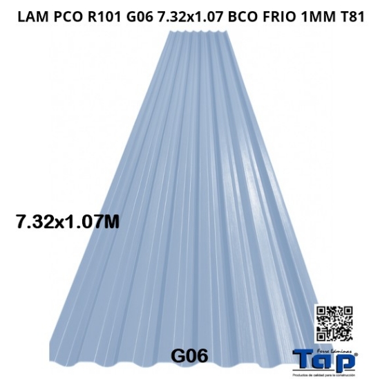 Imagen de LAM PCO R101 G06 7.32x1.07  BCO FRIO 1MM T81