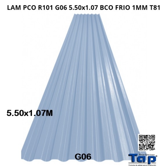 Imagen de LAM PCO R101 G06 5.50x1.07  BCO FRIO 1MM T81
