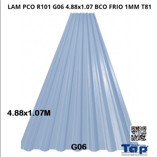 Imagen de LAM PCO R101 G06 4.88x1.07  BCO FRIO 1MM T81