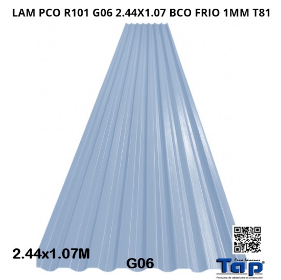Imagen de LAM PCO R101 G06 2.44x1.07  BCO FRIO 1MM T81