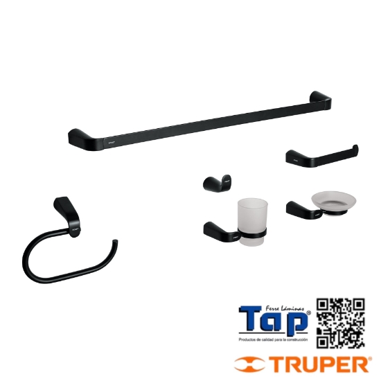 Imagen de ACC P BAÑO NEGRO FOSET RIVIERA JGO 6