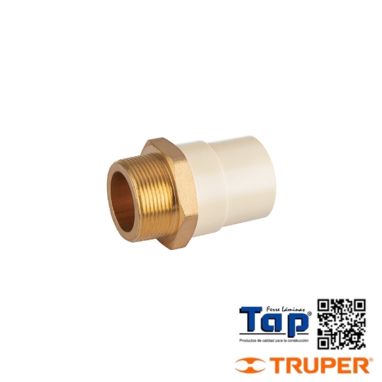 Imagen de ADAPTADOR MACHO CPVC 038 1-1/2"C INSERTO METALICO FOSET