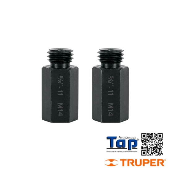 Imagen de ADAPTADOR P PULIDORAS 015 5/8" A 015 5/8" 2 PIEZAS TRUPER