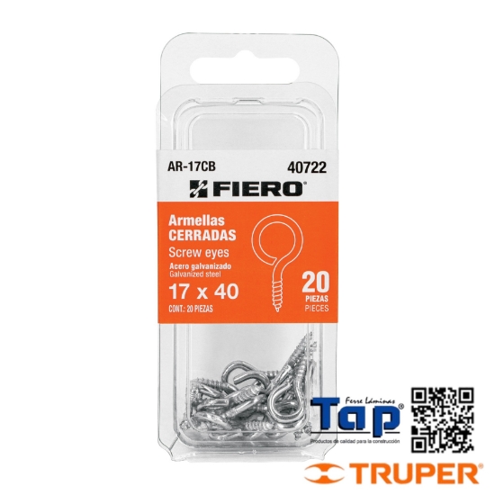 Imagen de ARMELLAS CERRADAS DE 17 X40 FIERO BLISTER C 20