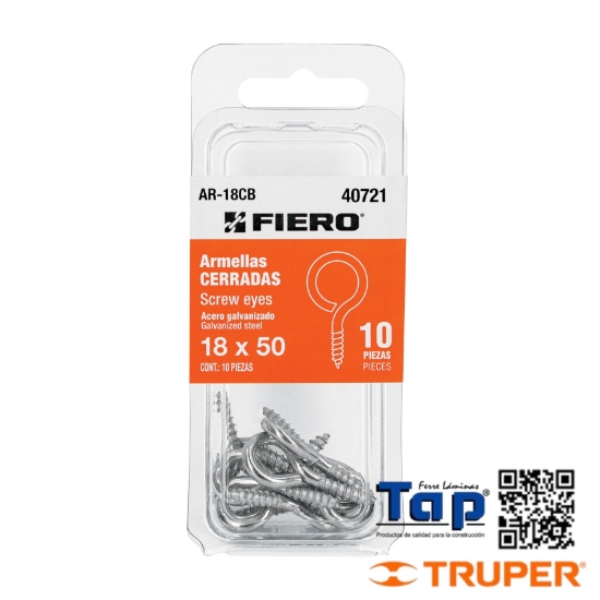 Imagen de ARMELLAS CERRADAS DE 18 X50 FIERO BLISTER C 10