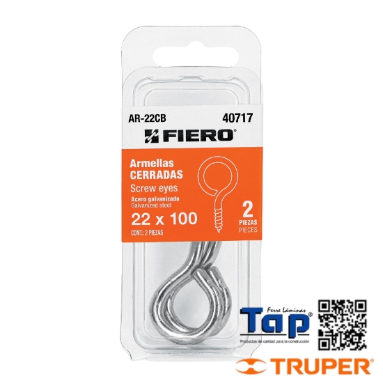 Imagen de ARMELLAS CERRADAS DE 22 X100 FIERO BLISTER C 2