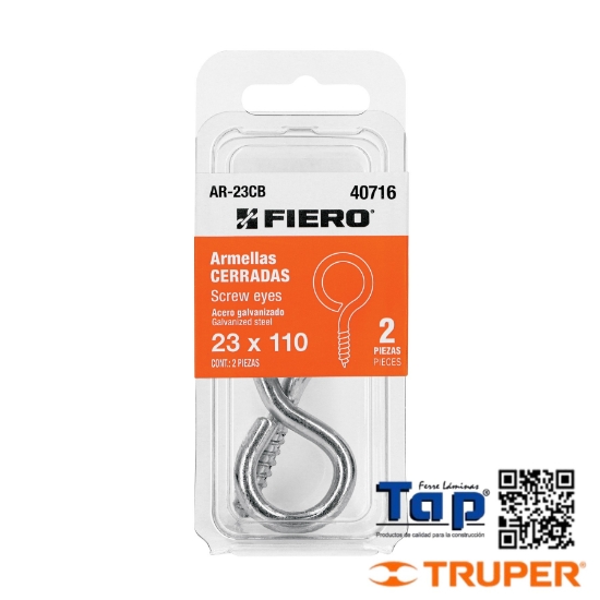 Imagen de ARMELLAS CERRADAS DE 23 X110 FIERO BLISTER C 2