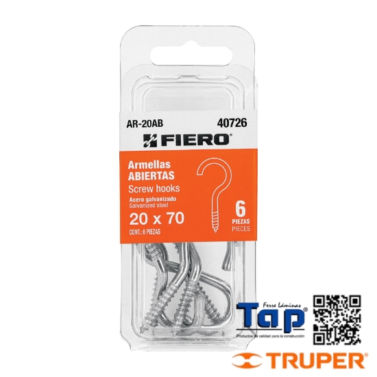 Imagen de ARMELLASABIERTAS DE 20 X70 FIERO BLISTER C 6