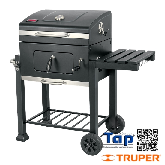 Imagen de ASADOR DE CARBON 610 24" C TAPA NEGRO FIERO