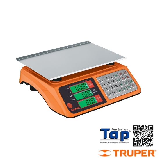 Imagen de BASCULA ELECTRONICA CAPACIDAD 40 KG MULTIFUNCIONES USB PRETU