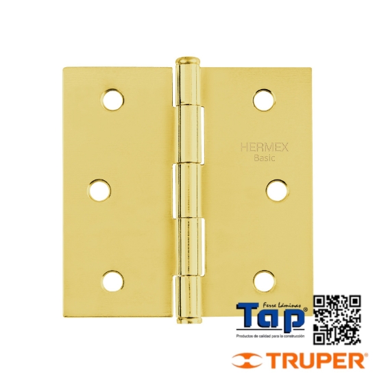 Imagen de BISAGRA CUA 063 2-1/2"LATON CBZA PLANA HERMEXBASIC