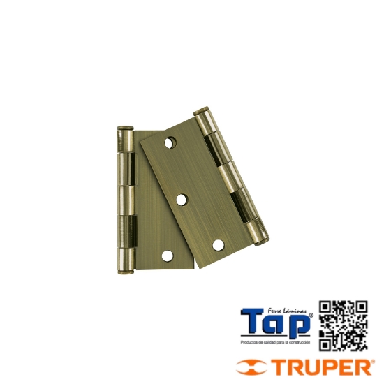 Imagen de BISAGRAS CUAS 088 3-1/2" PLANA LATON ANTHERMEXBOL 2