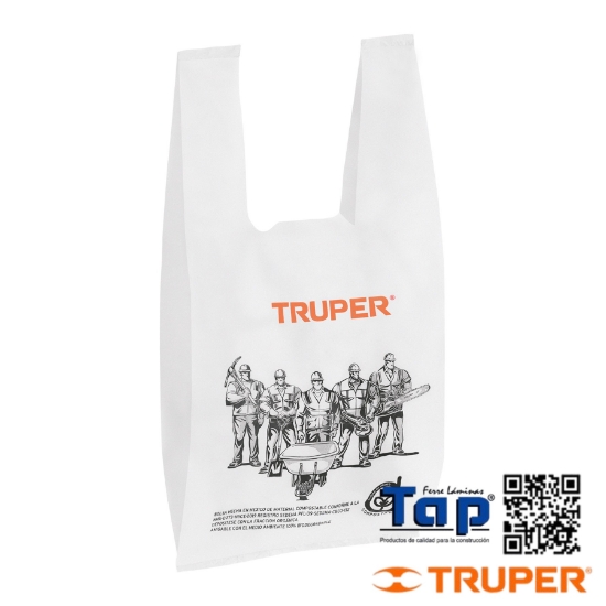 Imagen de BOLSAS PLASTICAS BIODEGRADABLES DE 20 X40 CM TRUPER 100 PZAS