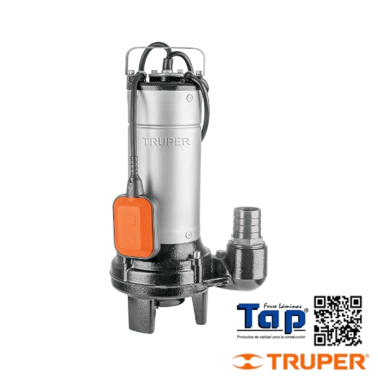 Imagen de BOMBA SUMERGIBLE MET P AGUA SUCIA 038 1-1/2HP TRUPER