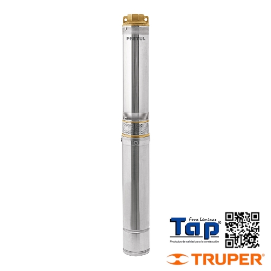 Imagen de BOMBA SUMERGIBLE P POZO PROFUNDO 038 1-1/2HP PRETUL