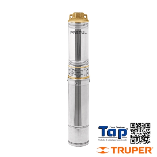 Imagen de BOMBA SUMERGIBLE P POZO PROFUNDO 050 012 1/2 HP PRETUL