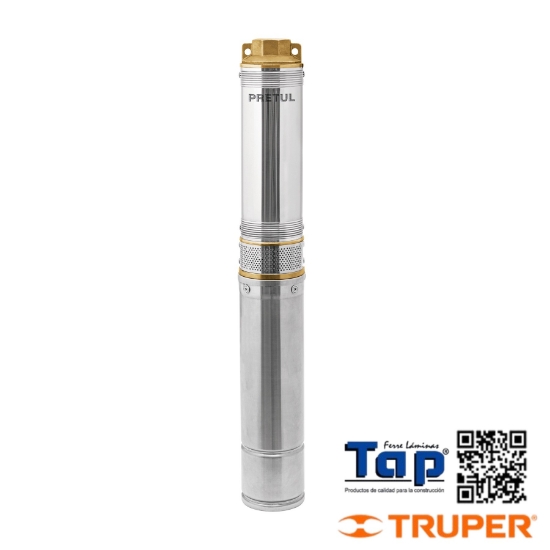 Imagen de BOMBA SUMERGIBLE P POZO PROFUNDO 1HP PRETUL