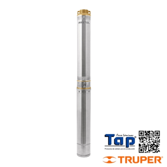 Imagen de BOMBA SUMERGIBLE P POZO PROFUNDO 2HP PRETUL