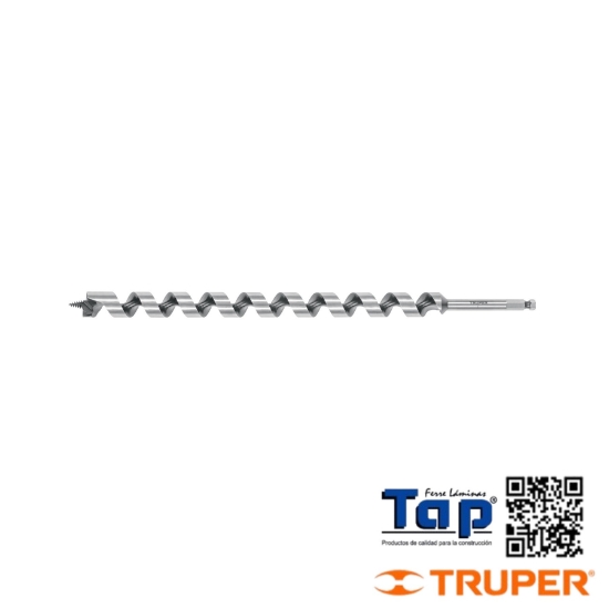 Imagen de BROCA AUGER TIPO BERBIQUI 025 1" X457 18" TRUPER