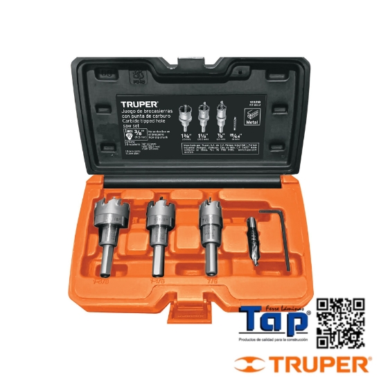 Imagen de BROCASIERRAS DE CARBURO DE TUNGSTENO TRUPER JGO 3