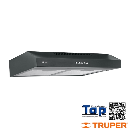 Imagen de CAMPANA EXTRACTORA 50 CM EMPOTRABLE NEGRA FOSET