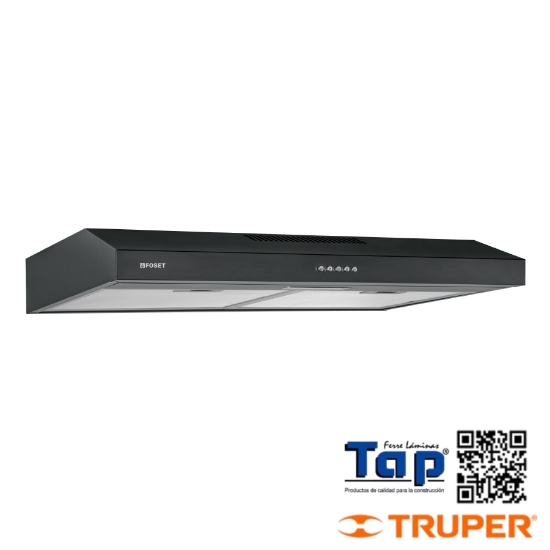 Imagen de CAMPANA EXTRACTORA 75 CM EMPOTRABLE NEGRA FOSET