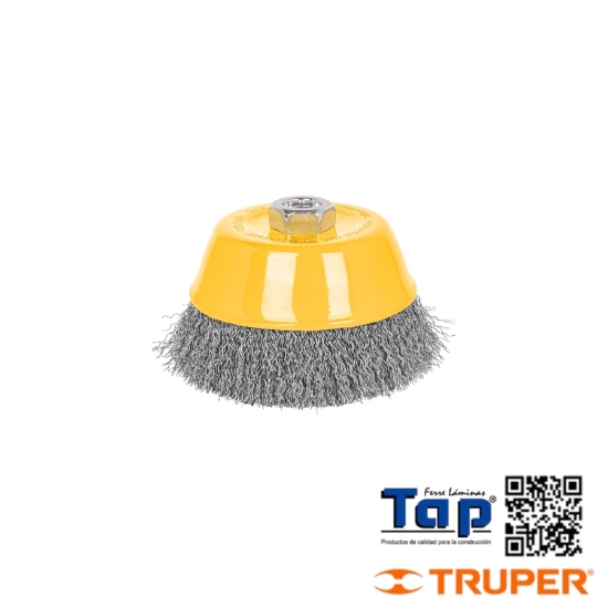 Imagen de CARDA COPA 127 5" ALAMBRE ONDULADO FINO EJE 015 5/8"-11 PRET