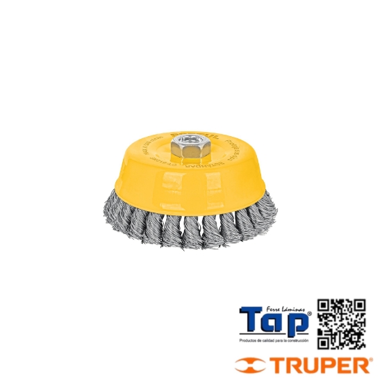 Imagen de CARDA COPA 127 5" ALAMBRE TRENZADO GRUESO EJE 015 5/8"-11 PR