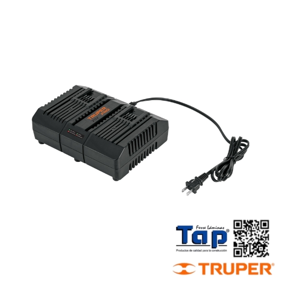 Imagen de CARGADOR DUAL BATERIAS DE ION LITIO 20V TRUPER PRO
