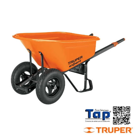 Imagen de CARRETILLA 7FT3 PLASTICA 2 LLANTASBASTIDOR METALICO
