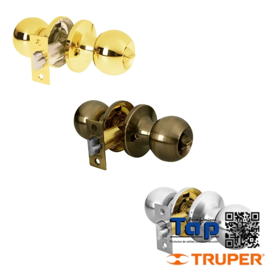 Imagen de CERRADURA ESFERA TUBULAR RECAMARA NEGRO BLISTER BASIC