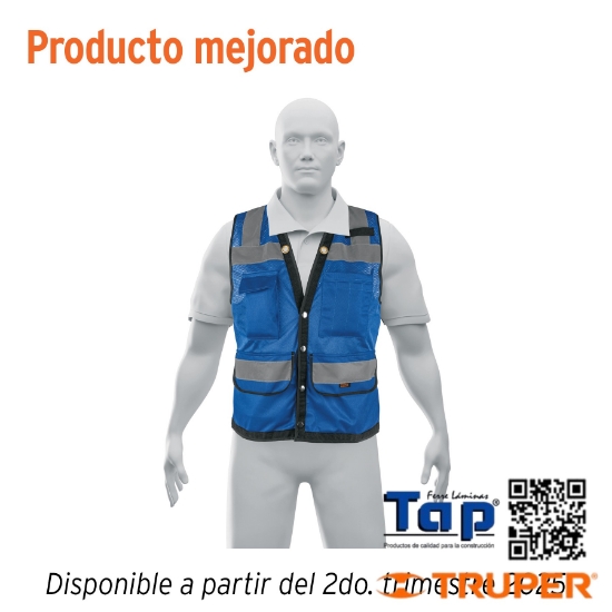 Imagen de CHALECO SEGURIDAD REFOR AZUL C BOLSAS M EXPERT