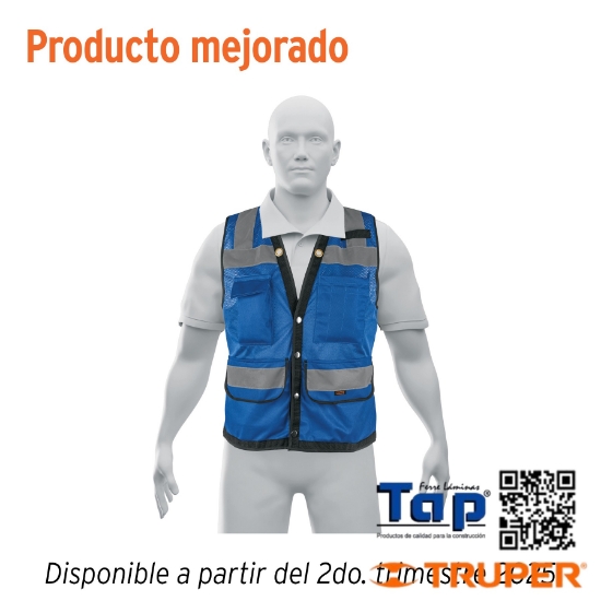 Imagen de CHALECO SEGURIDAD REFOR AZUL C BOLSAS XL EXPERT
