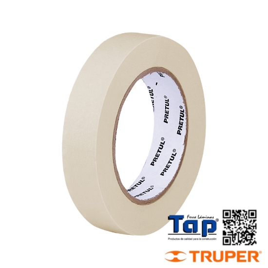 Imagen de CINTA MASKING TAPE DE 025 1" X50 M PRETUL