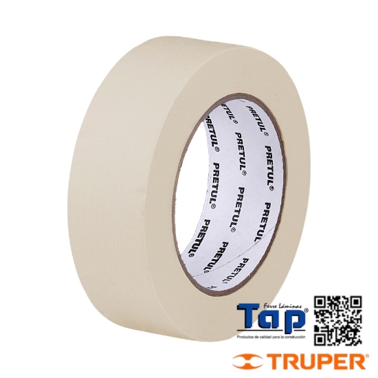 Imagen de CINTA MASKING TAPE DE 038 1-1/2" X50 M PRETUL