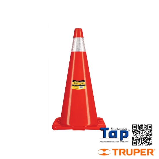 Imagen de CO DE PRECAUCION DE 70 CM DE PVC C REFLEJANTE PRETUL