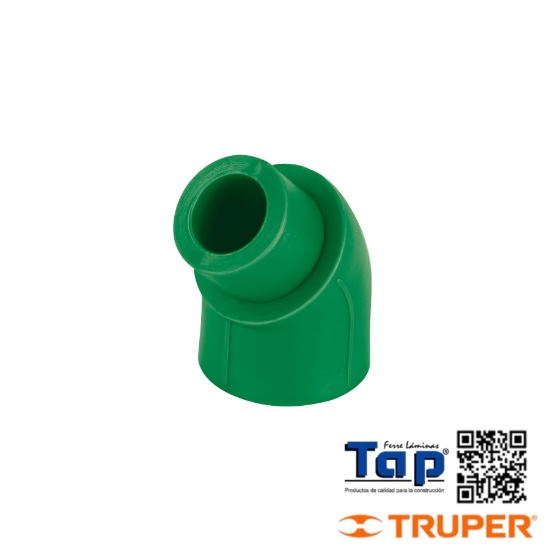 Imagen de CODO 45° DE PPR 019 3/4" MACHO-HEMBRA FOSET