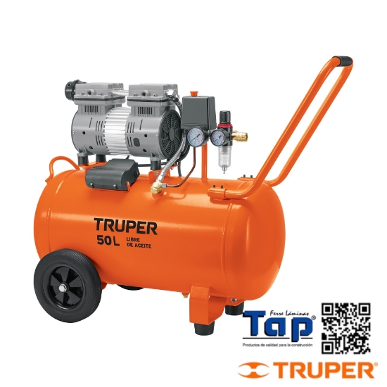 Imagen de COMPRESOR AIRE SILENCIOSO LIBRE DE ACEITE 50 L 2 HP