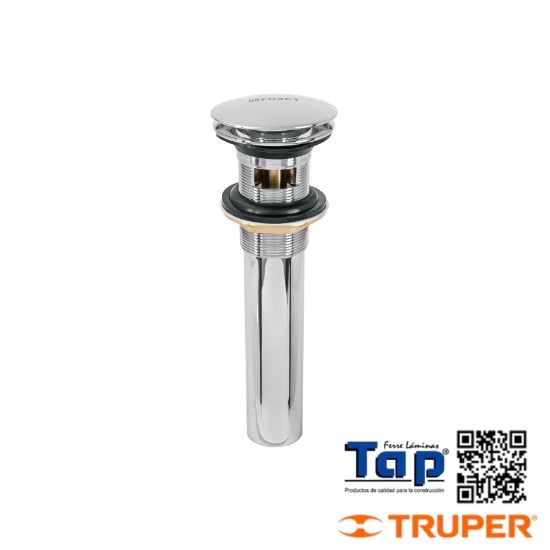 Imagen de CONTRA P LAVABO C REBOSADERO HONGO LATON CROMO 032 1-1/4"