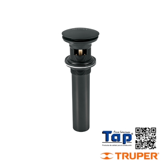 Imagen de CONTRA P LAVABO C REBOSADERO HONGO LATON NEGRO 032 1-1/4"
