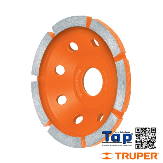 Imagen de COPA DIAMANTE 1 HILERA 102 4" X022 7/8" TRUPER
