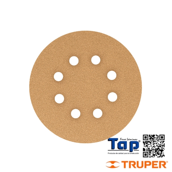 Imagen de DISCOS DE LIJA 127 5" GRANO 100 8 PAQUETE C/5